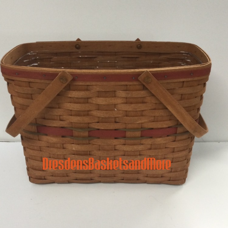 Longaberger 1988 Holiday Hostess Pantry Basket w/ Protector & Wood Dividers  – Dresden's Baskets and More